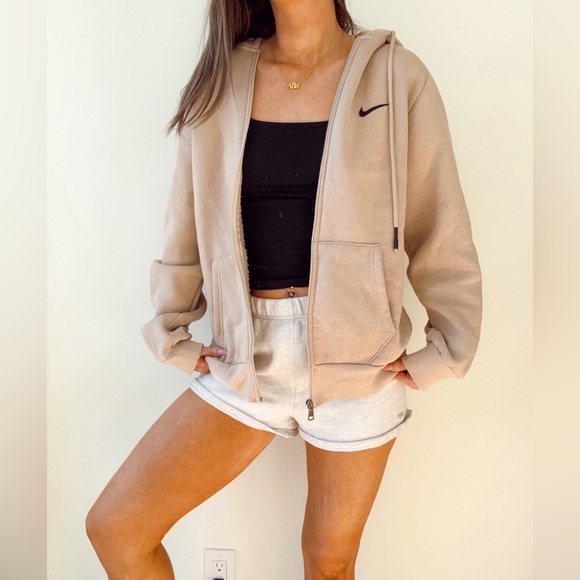 Nike beige brown zip up hoodie jacket - M - Picture 3 of 3
